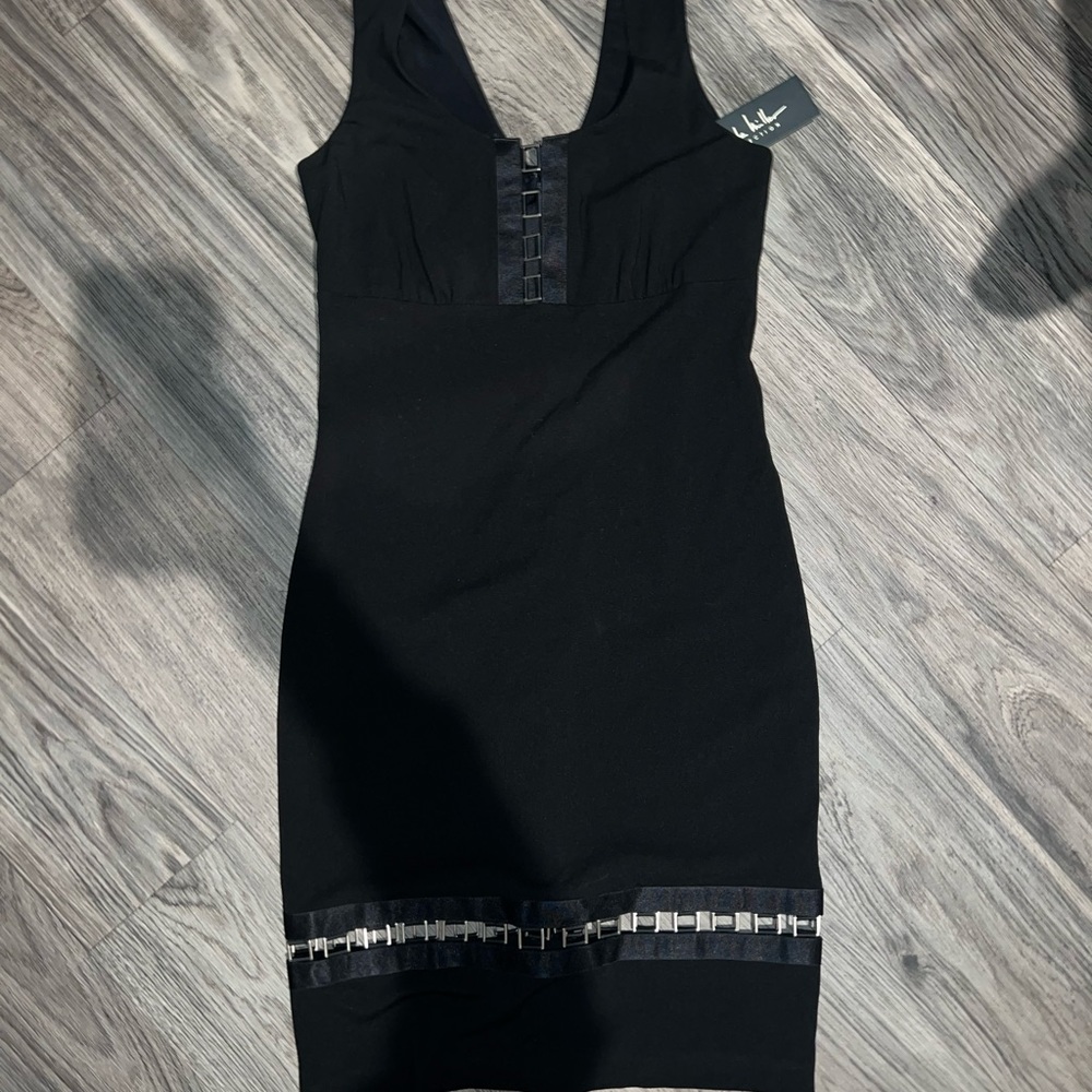 Nicole Miller Collection Black Sleeveless Dress Size 8